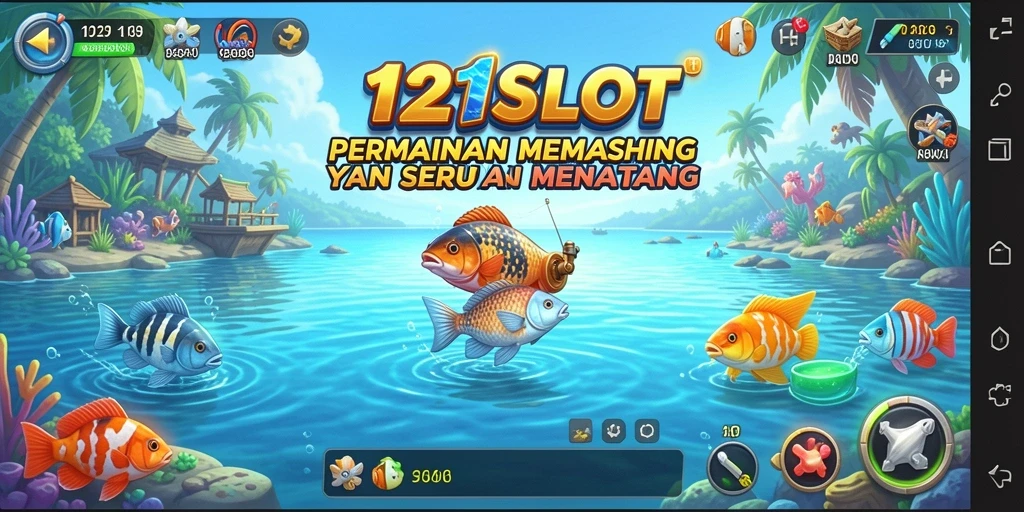 Tampilan gameplay seru dengan berbagai jenis ikan menarik.