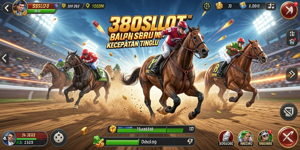 Tampilan seru gameplay balapan di 380SLOT dengan kendaraan cepat.