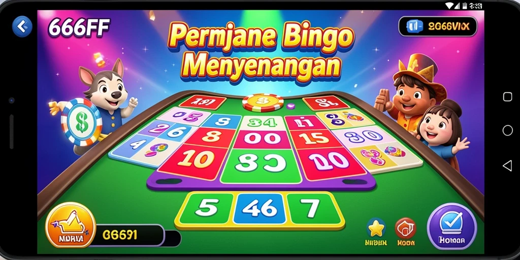 Screenshot gameplay <strong>666FF</strong> dengan tampilan Bingo yang menarik.