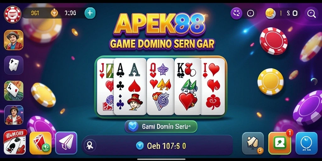 Screenshot gameplay APEK88 menampilkan pemain sedang beradu strategi permainan domino.