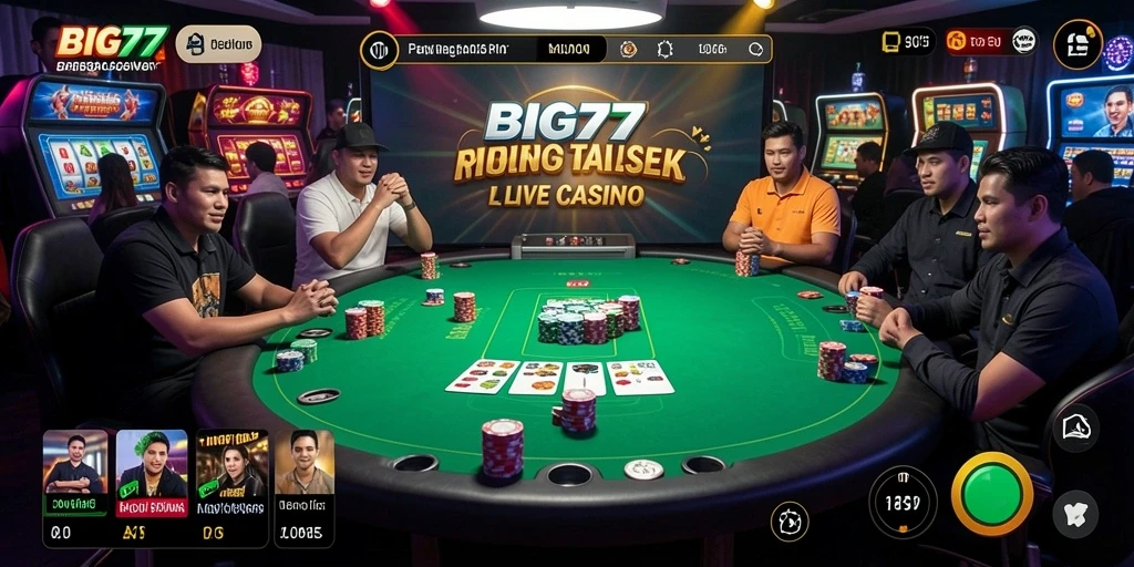 Tampilan gameplay Live Casino yang menarik dari BIG77.