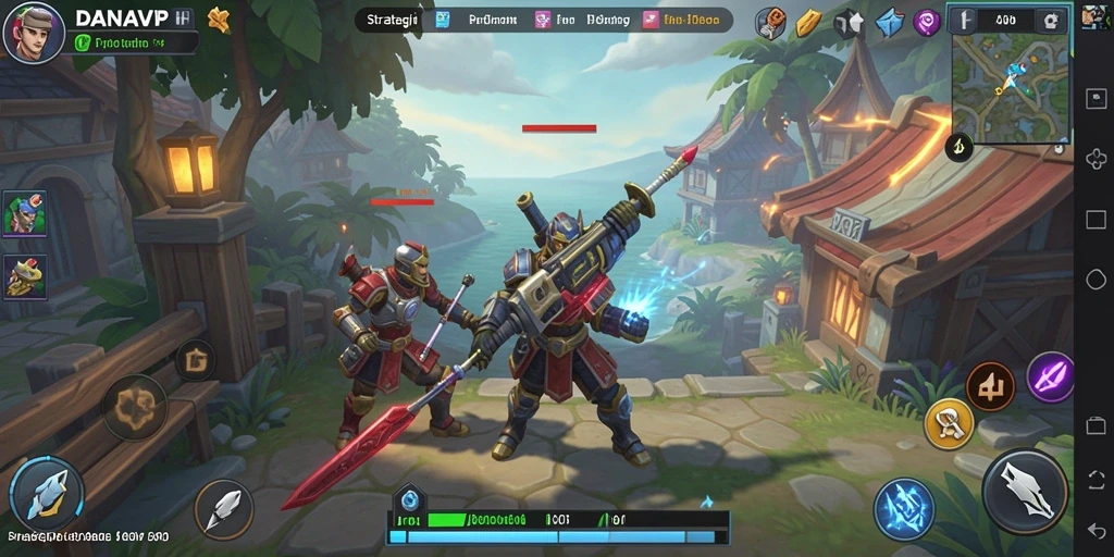 Tampilan gameplay menarik dari DANAVIP, penuh strategi dan taktik.