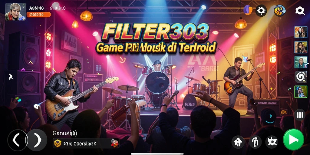 Screenshot FILTER303 menampilkan pemain menikmati permainan musik yang seru.