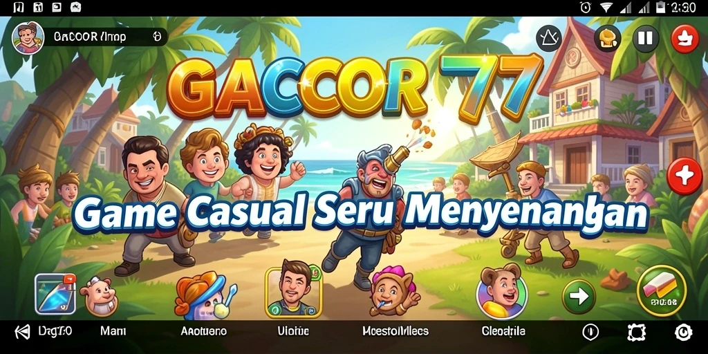 Tampilan gameplay menarik dari GACOR77 dengan grafis berwarna cerah.