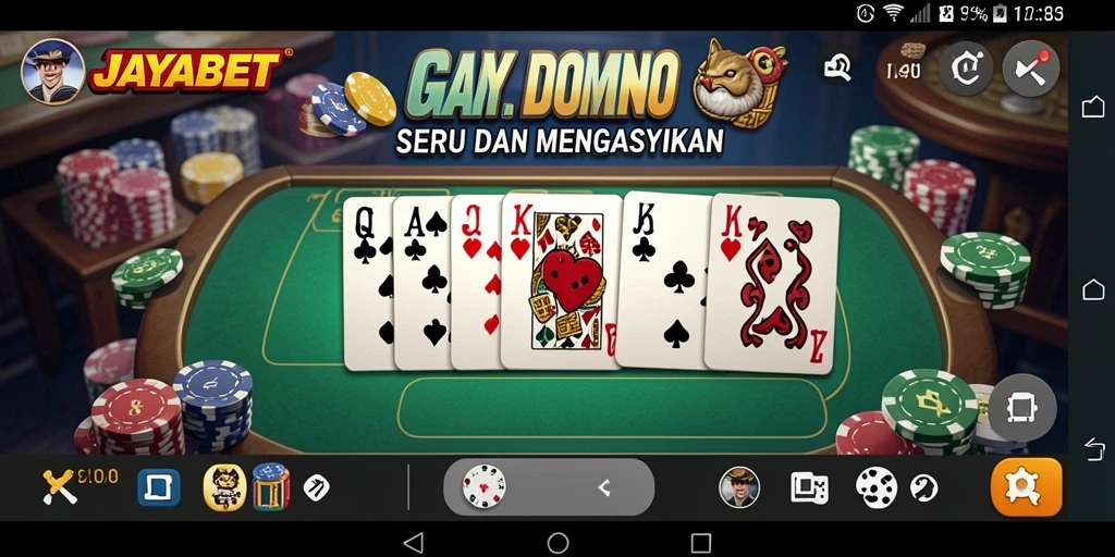 Tampilan seru gameplay Domino di JAYABET.