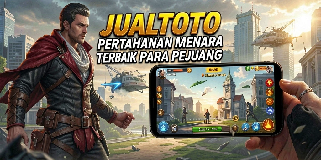 Gameplay seru Tower Defense di JUALTOTO dengan menara strategis.
