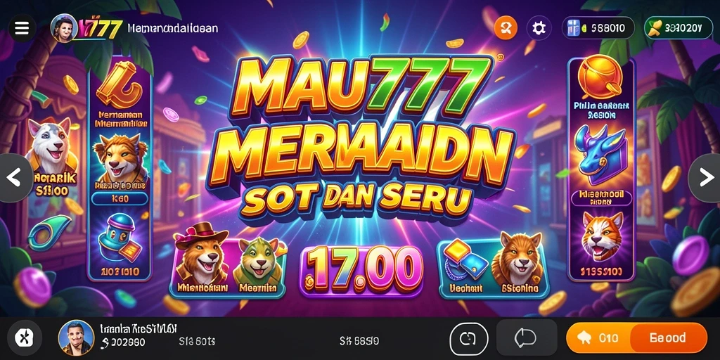 Tampilan menarik gameplay MAU777 dengan tema slot yang beragam.