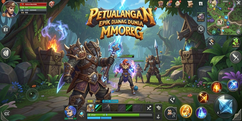 Tangkapan layar gameplay N32 yang menampilkan petualangan MMORPG yang mengasyikkan.