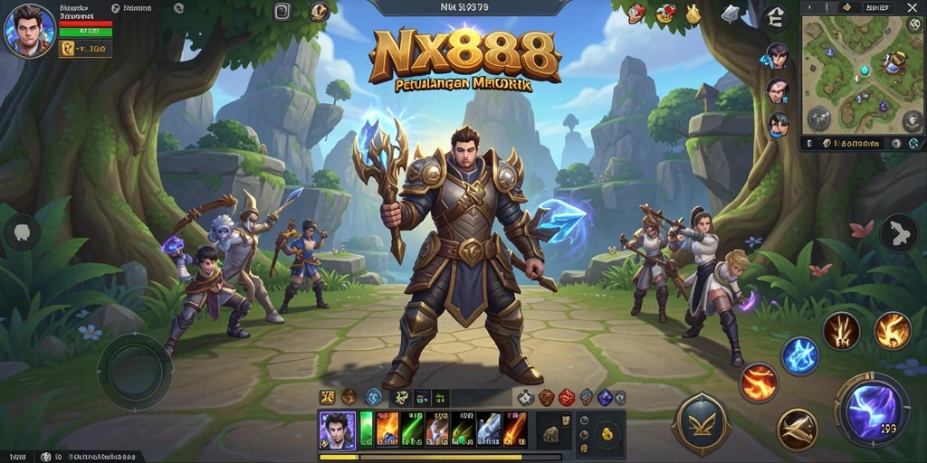 Tampilan gameplay <strong>NX888</strong> yang mengasyikkan dalam dunia MMORPG.