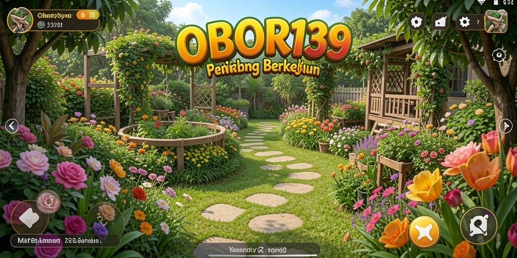 Screenshot OBOR138 menampilkan gameplay seru dan berkebun yang interaktif.