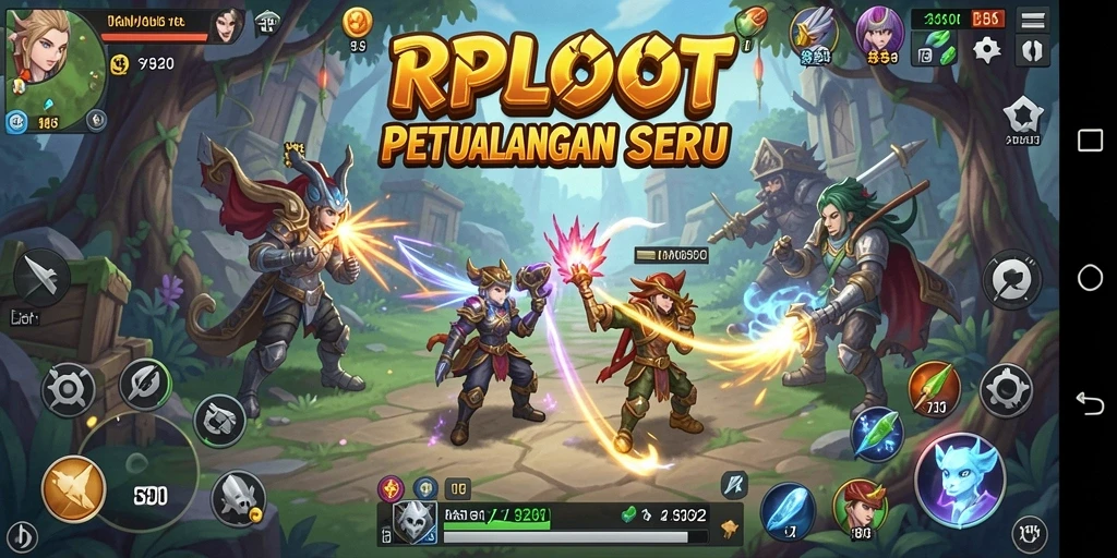 Tampilan gameplay seru RPLOOT yang penuh petualangan.