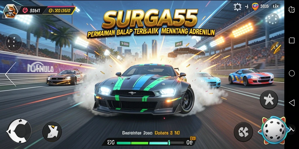 Tampilan gameplay seru dan menegangkan di SURGA55.
