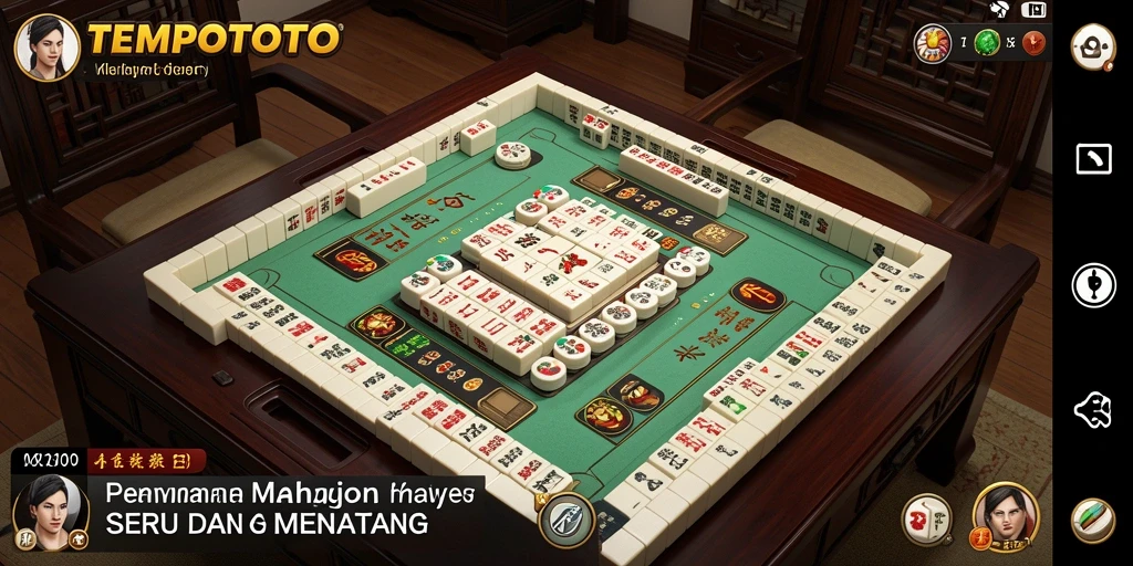 Tampilan gameplay seru dalam permainan Mahjong TEMPOTOTO.